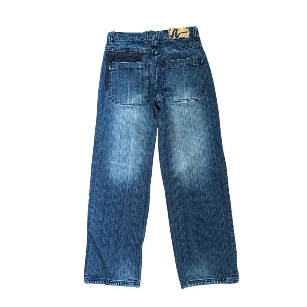 Avirex Youth Jeans Back Packet Decal Medium Wash Jeans Casual Size 16‎